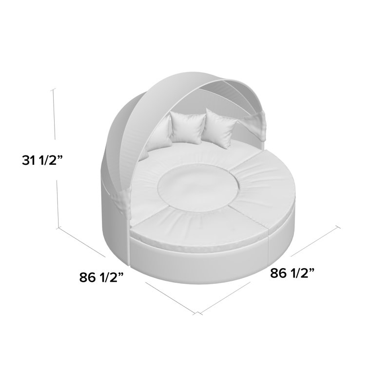 Sol 72 Outdoor™ Brentwood 86.5'' Wide Outdoor Wicker Patio Sectional